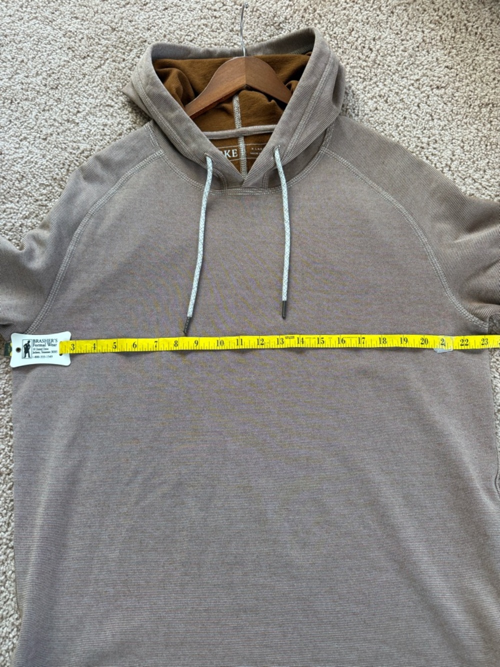 Men’s BKE Ottoman Hoodie Foxtrot Brown Color Size XL - Picture 9 of 9
